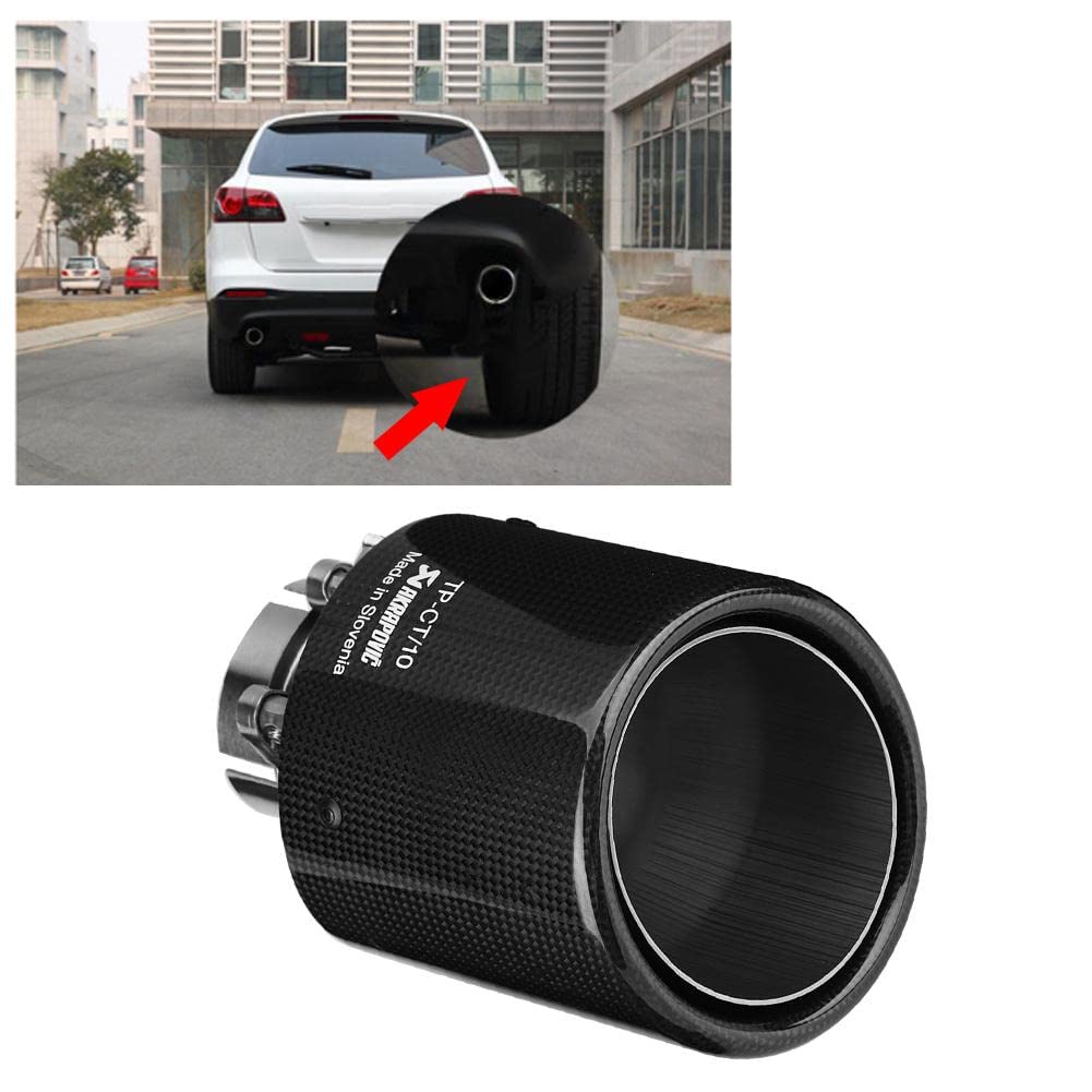 Broco Carbonio, Carbon Style Car fibra Modificato singola uscita di scarico del silenziatore del tubo punta della coda gola 63-114mm