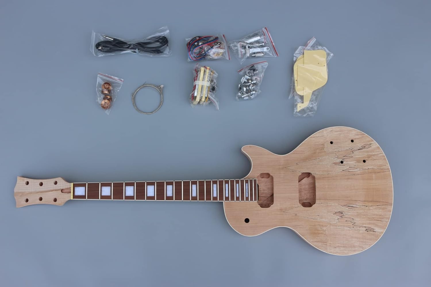 Siemonic Electric Guitar Kit Mahogany Guitar Neck Rosewood Fretboard Block Inlay