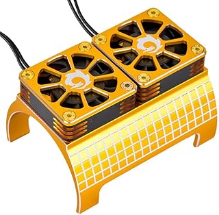C32527GOLD Alloy Heatsink w/Cooling Fans for 1/5 Scale 55-58mm O.D. Size Drive Motor