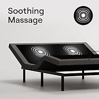 Vista 4 de Nectar Base ajustable Premier, individual XL, inclinación de cabeza y pie, control remoto inalámbrico con memoria, 3 ajustes de masaje, 4 puertos