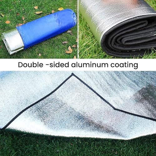 Alu Isomatte Schaummatten Schlafmatte Für Camping 200 X 200 cm Schlafmatte Für Camping Isoliermatte Doppelseitige Schaumstoff Foliendecke Faltbare Zeltmatte Bodenmatte