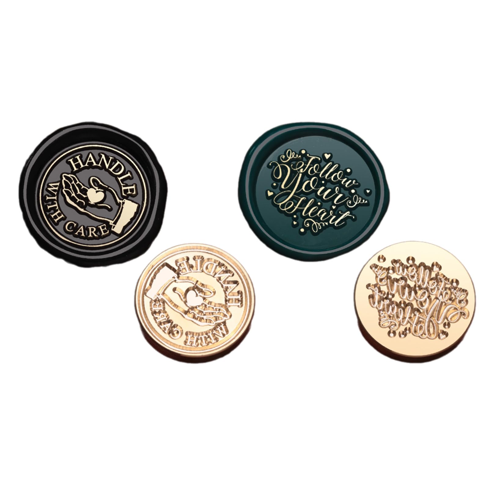 NEWFT Stamp Head for Gift Envelope Invitations Greeting Card Decorations Brasses Sealing Emboss Wax Seal Stamp Head Removable Scrapbooking Decorations