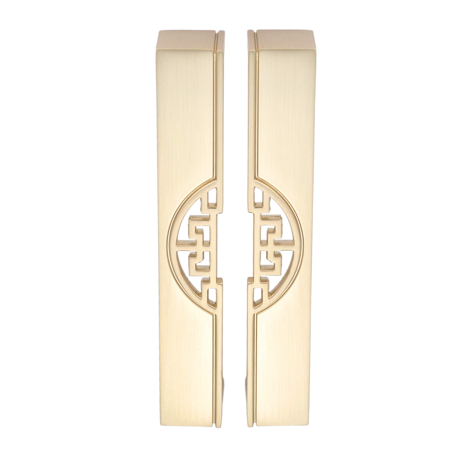 Mgoodoo Gold Pull Handles For Interior Doors 128Mm Cupboard Handle Vintage Shed Door Zinc Alloy Knobs Hole Pitch-Pack Of 2