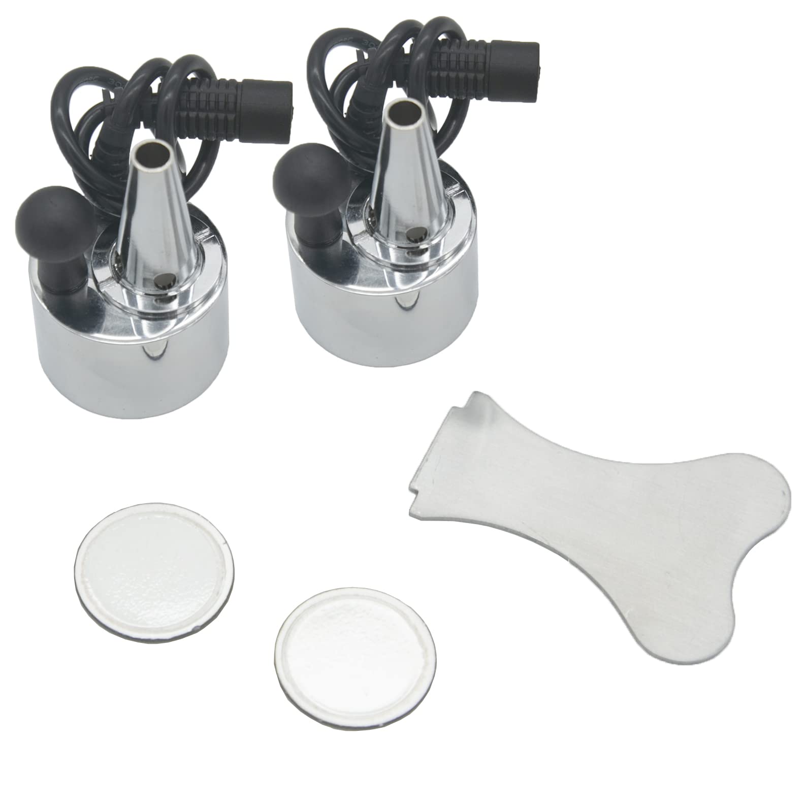 Flamme Silver Replacement Glass Disc Transducer For Dimplex Opty-Mist Electric Fires (Glass Disc Transducer Set 2Pcs Transducer 2Pcs Discs)