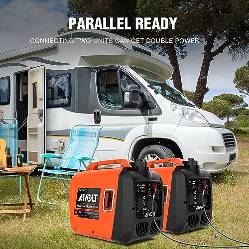 AIVOLT 3300W Petrol Inverter Generator 4 Stroke Portable Generator for Camping, Jobsites - Pure Sine Wave, Ultra Quiet-149cc Engine, 4.2L Fuel Tank - Image 3