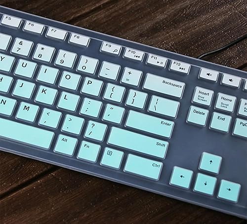 Vista 44 de Funda de teclado compatible con teclado con cable Dell KB216 KB216p, teclado inalámbrico Dell KM636, Dell Optiplex 5250 5460 7450 7050, Dell