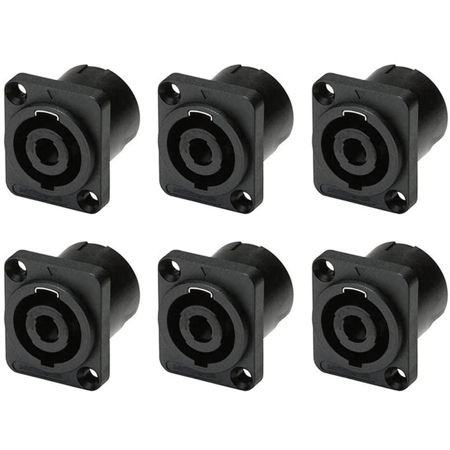 Greluma 6 pcs connecteurs femelles audio à 4 broches à verrouillage par rotation, compatibles avec les prises Speakon NL4MP, NL4MPR, NL4FC, NL4FX et NLT4X.