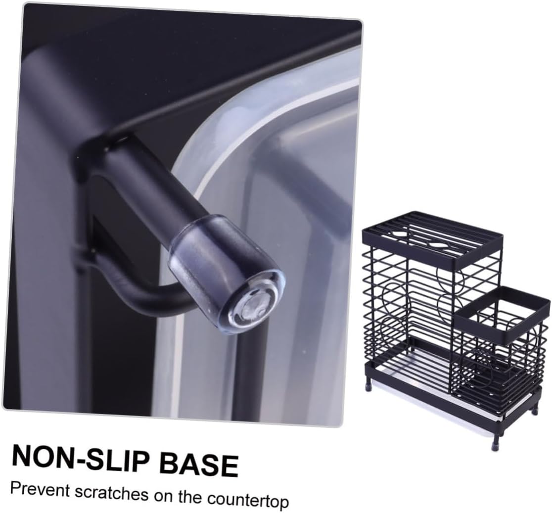 KICHOUSE Magnetic Knife Rest and Chopstick Cage Kitchen Storage Rack Cutter Rack Home Organizer