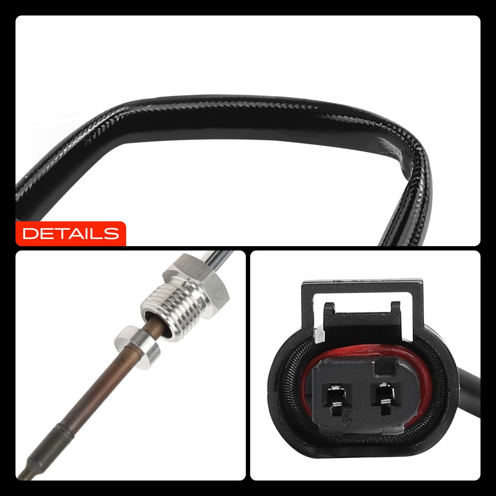 Frankberg Sensor de temperatura de gases de escape 2 Polos Compatible con Commande XH XK Sprinter 3 5-T Plataforma/Chasis B906 Sprinter 4,6-T Furgoneta B906 Replace# 0061536228