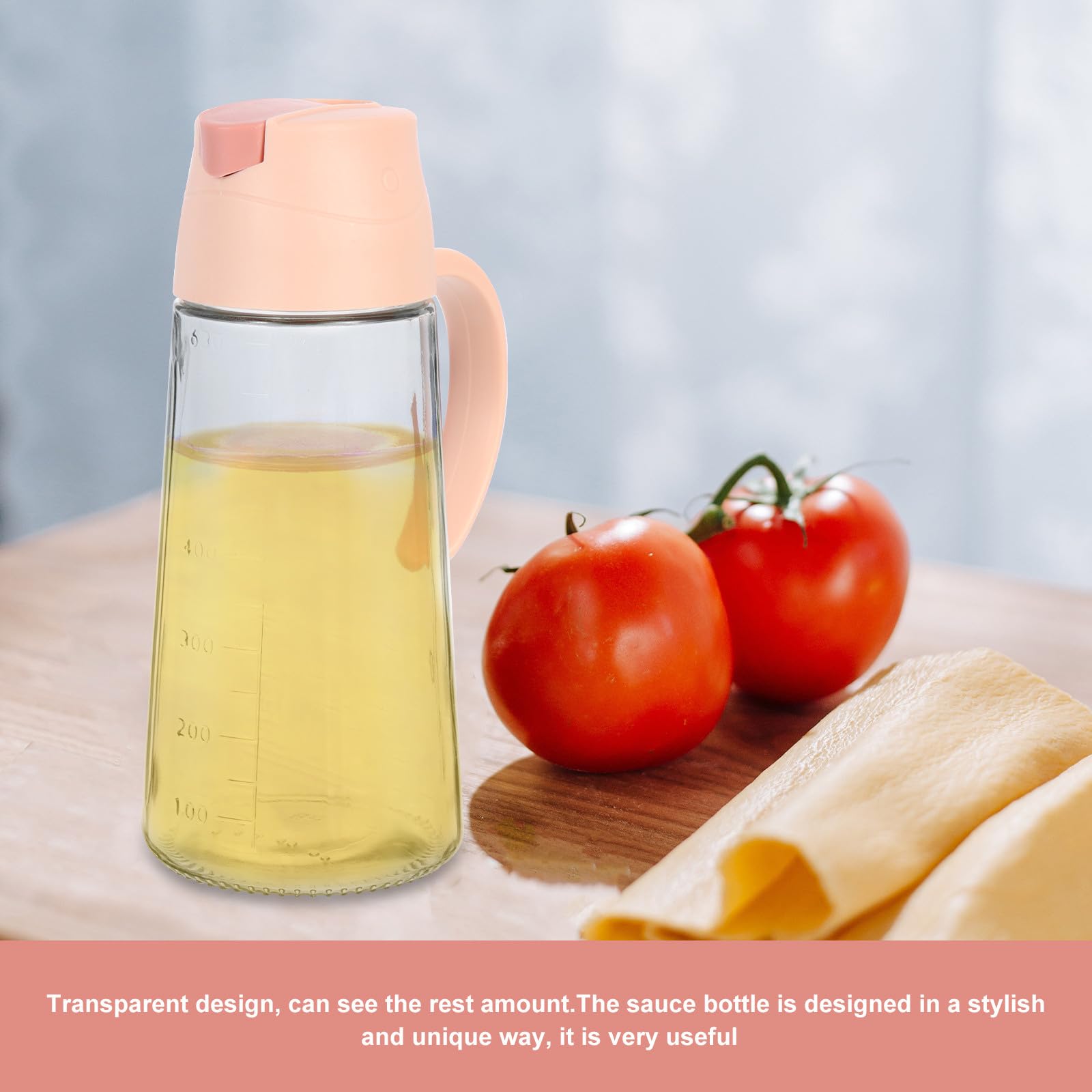 Glasflasche 2 Stück 630ml für Küche und Kochen mit Griff