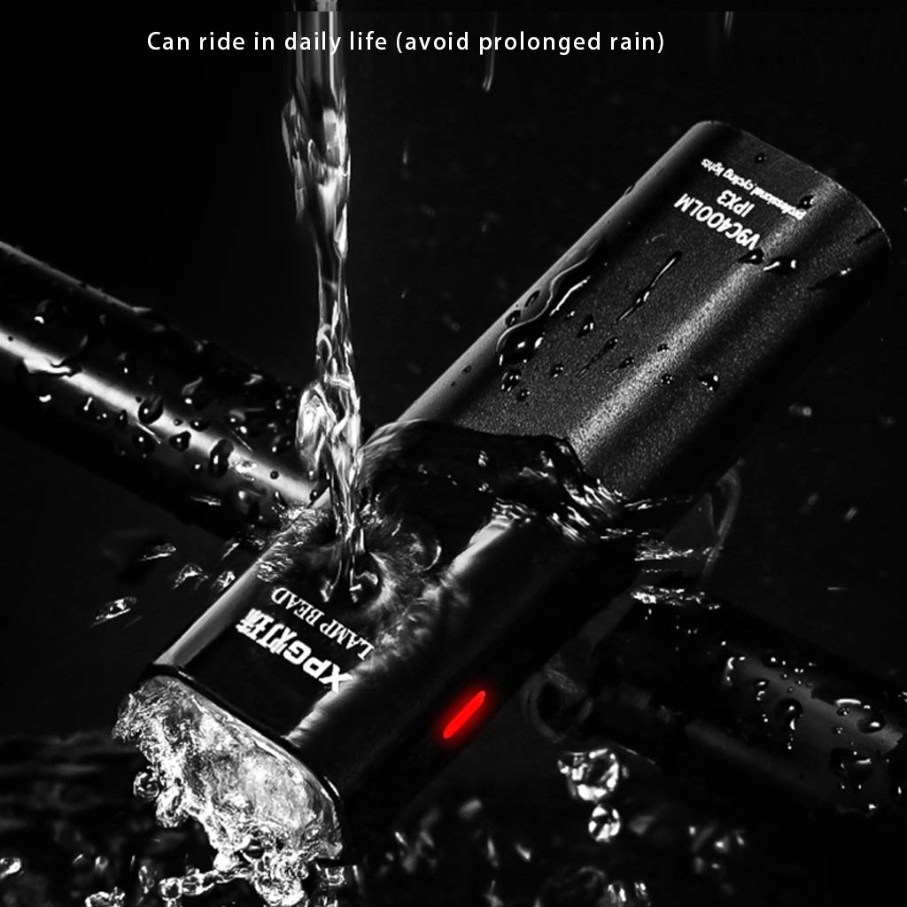 JSY Lampka rowerowa nocna jazda odblaskowa latarka ładowanie USB reflektor odporny na deszcz rower górski sprzęt do jazdy rowerem akcesoria oświetlenie rowerowe