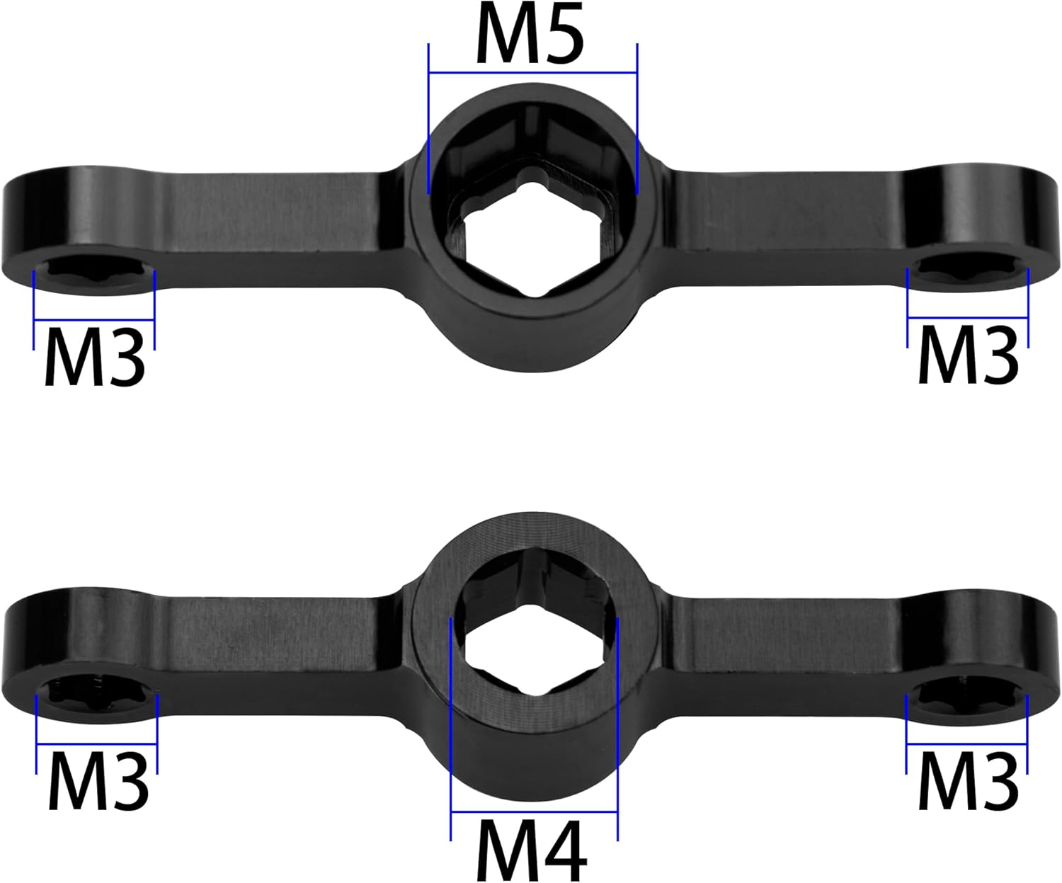 2Pcs Vgoohobby Propeller Quick Release Wrench Prop Nuts Tool for M3 M4 M5 Hex Nut 2204 2205 2506 Brushless Motor Fit RC Quadcopter FPV Drone (Black)