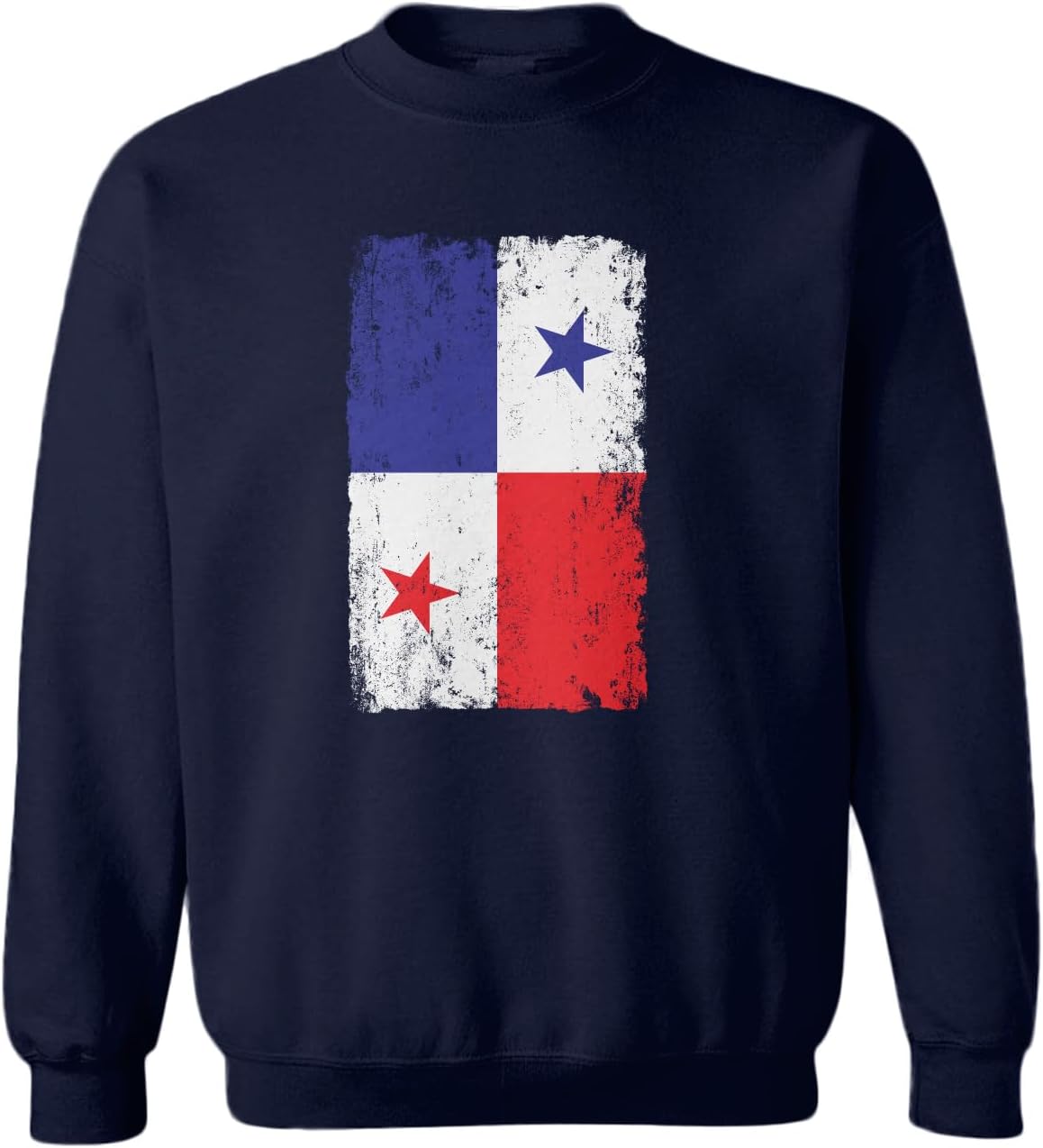 Tcombo Big Distressed Panama Flag Country Pride Toddler Fleece Crewneck Sweater