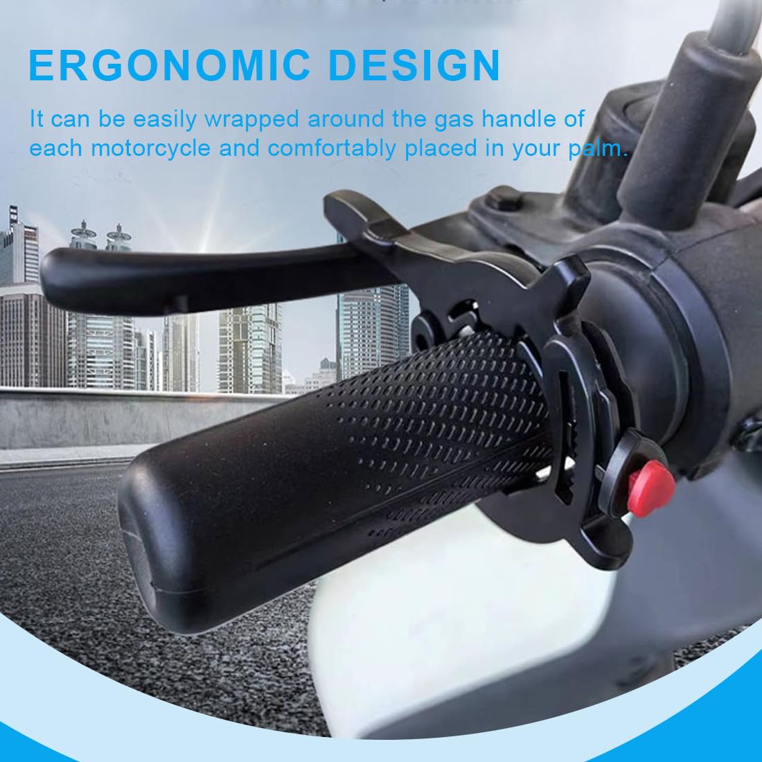 GXGM Blocco Acceleratore Per Moto,Cruise Control Per Moto,Controllo Della Velocità Di Crociera Della Motocicletta,Assist Wrist Cruise Blocco Acceleratore-In materiale ABS