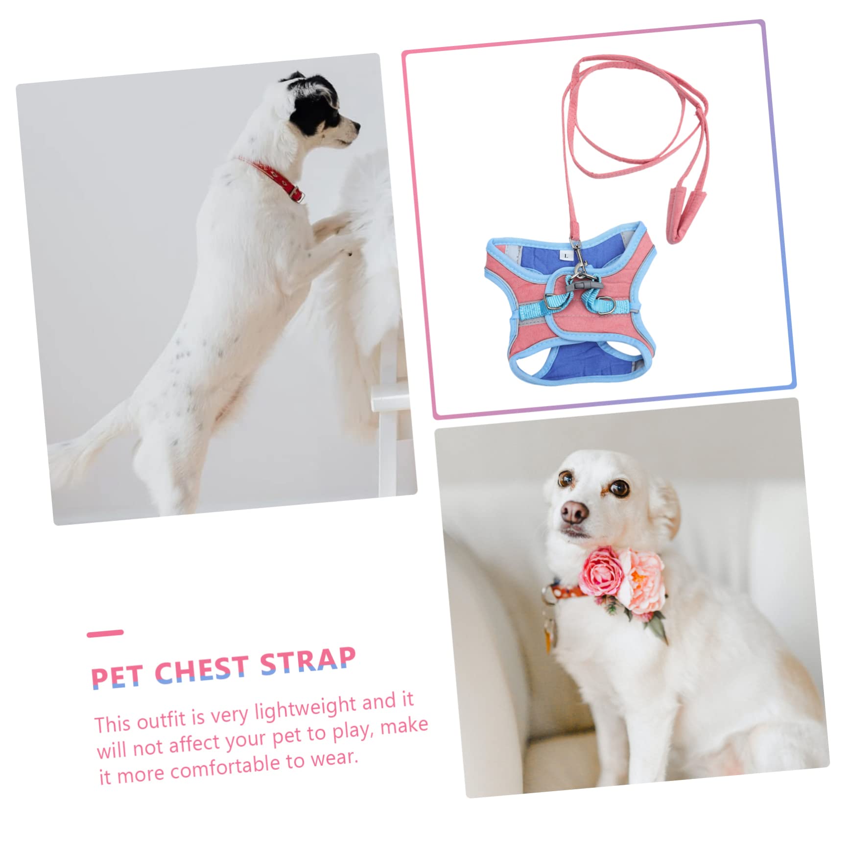 SUPVOX Harness Vest and Leash for Kitten Cat Small Dog Puppy Rabbit Durable Material No Odor Easy to