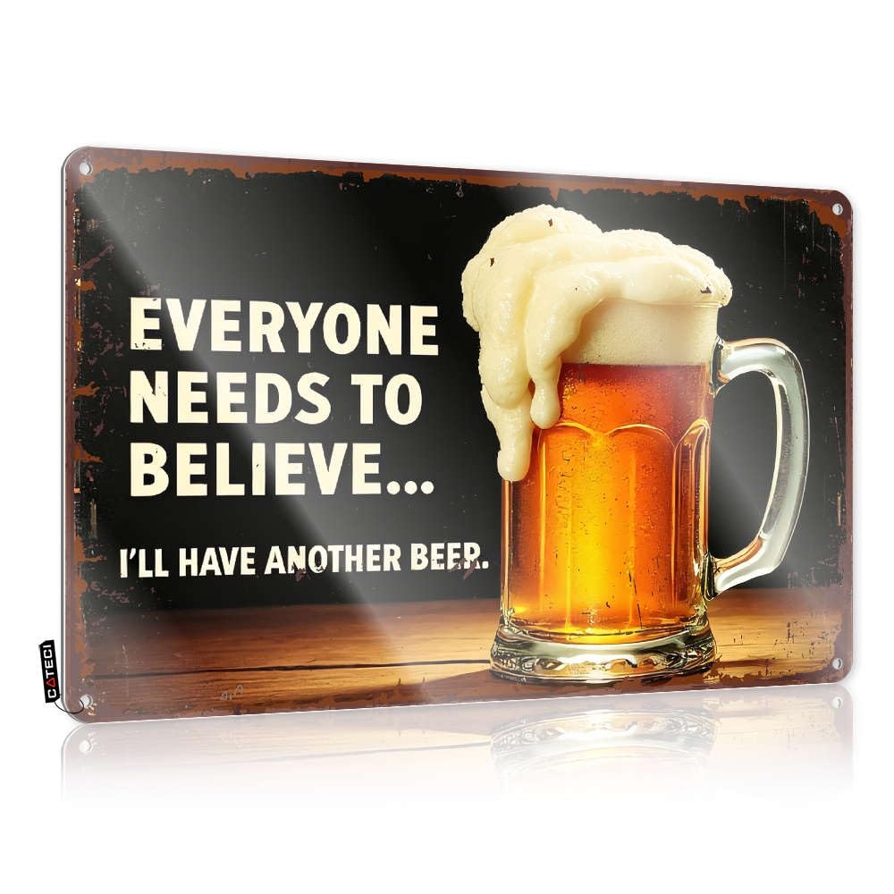 Fzfn Men's Colour Everyone Needs To Believe. I'll Have Another Beer. Haves Trendy - Indie Cool Wall Art Wall Art Decoration(20X30cm)
