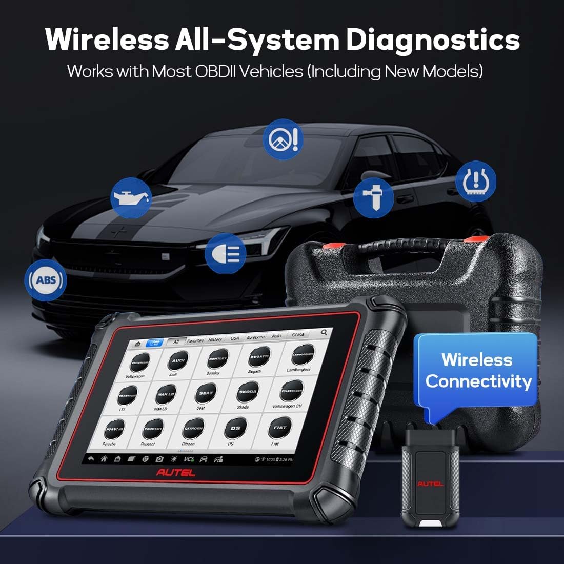 Autel Scanner MP900Z-BT 2026: Bidirectional OBD2 Scanner with ECU Coding & 40+ Services, Upgraded of MP900/MP900E, Wireless VCI150, DoIP/CAN FD, All-System Diagnostic Tool, Alternative to MS906 Pro