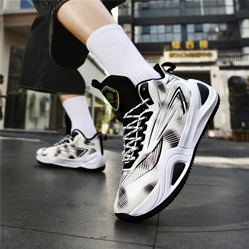MAUGELY Unisex Basketball Shoes Anti Slip Lightweight Comfortable Fashion Indoor Outdoor Running Sneakers