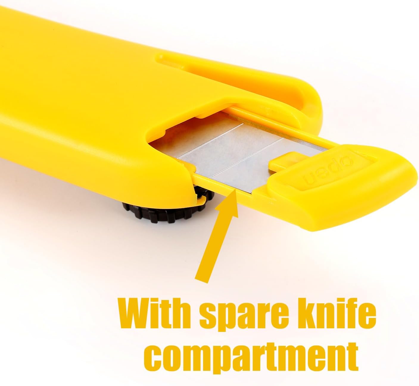 Utility Knife Box Cutter Retractable, 18mm Box Cutter Retractable Heavy Duty with 6-Piece SK5 Blade, Quick Change Extra Blades for Cartons, Cardboard and Boxes Cutter Knife(2 Pack)