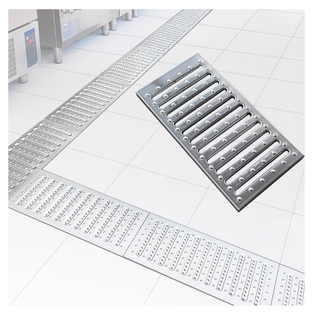 Grille de caniveau en métal lourd pour évacuation extérieure durable