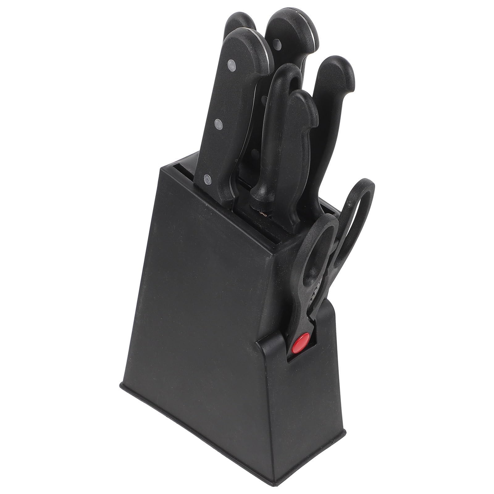 Gadpiparty Juego de Cuchillos de Cocina de Acero Inoxidable Negro Mango Antideslizante y Resistente al Óxido para Chefs y Cocineros Profesionales