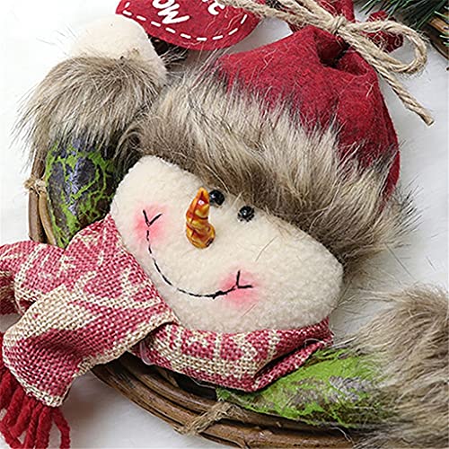 Wodmb 3 Pcs Hanging Decorations Wreath Rattan Circle Christmas Tree Pendant Window Props Decorations #TOP6