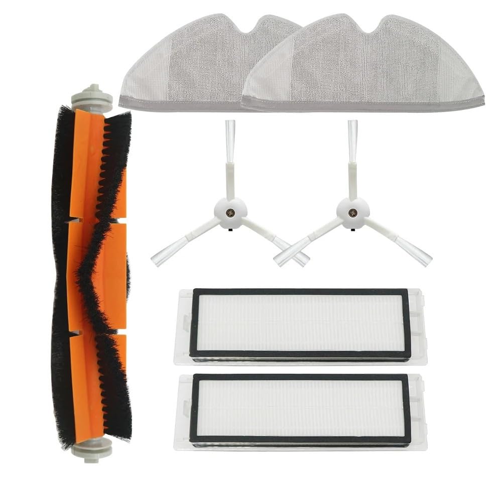 HEPA-Filter + Seitenbürste + Hauptbürste passend für Xiao/mi MI Roboter Vakuum 2 passend für RoborockS50 S51 Staubsauger Teile Zubehör(14)