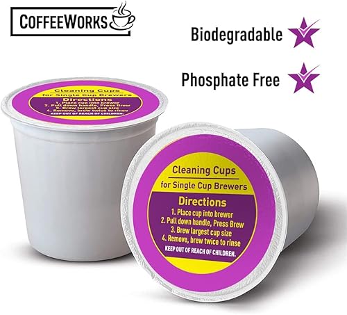 Miniatura 5 de Tazas de limpieza para máquinas de café Keurig, fórmula segura, no tóxicas, eliminadoras de manchas, inodoras y biodegradables compatibles con