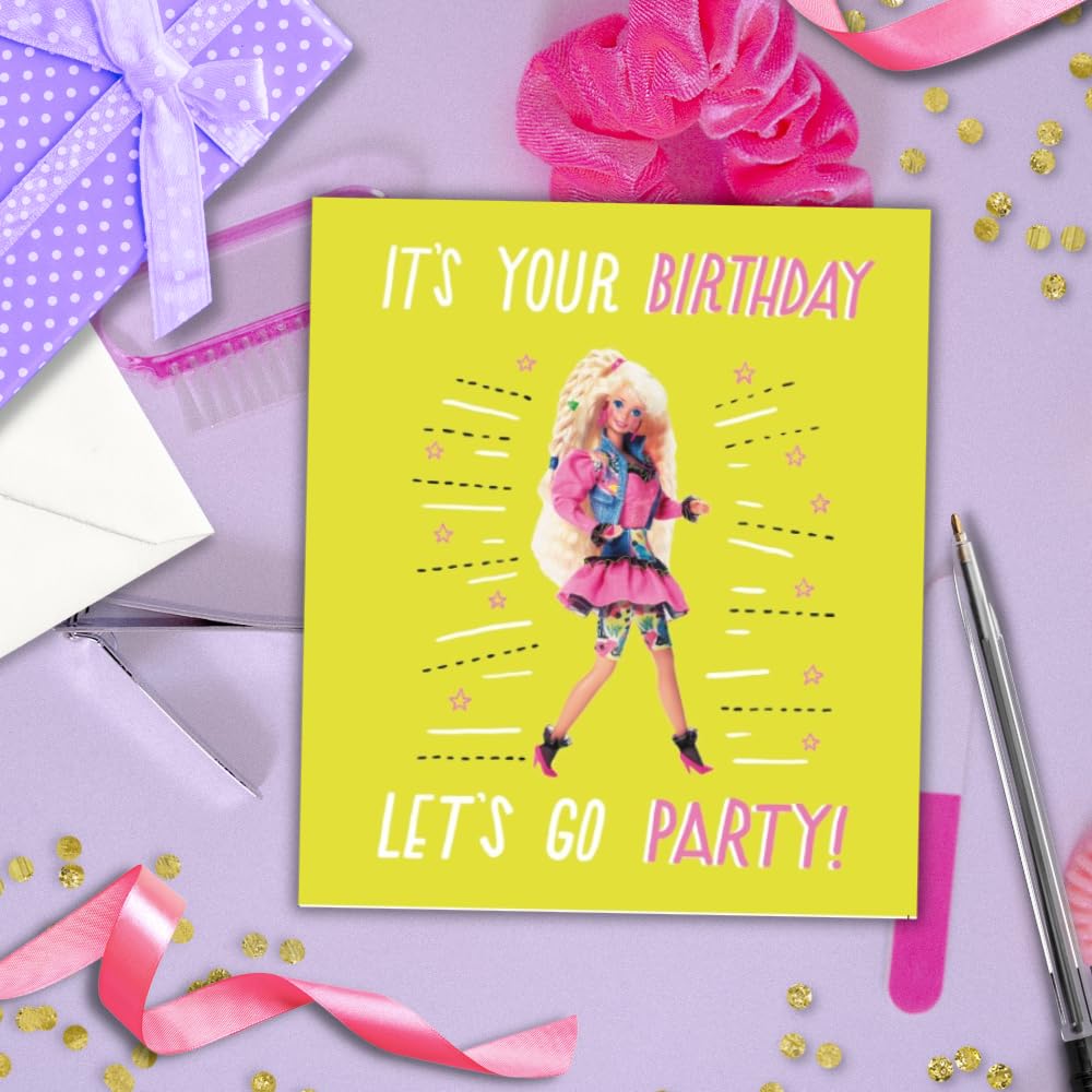 Danilo Promotions Limited Barbie leeftijd 7 verjaardagskaart, officiële Barbie leeftijd 7 verjaardagskaart, Happy Birthday leeftijd 7 Barbie-kaart, Multi, 9 x 5 inch