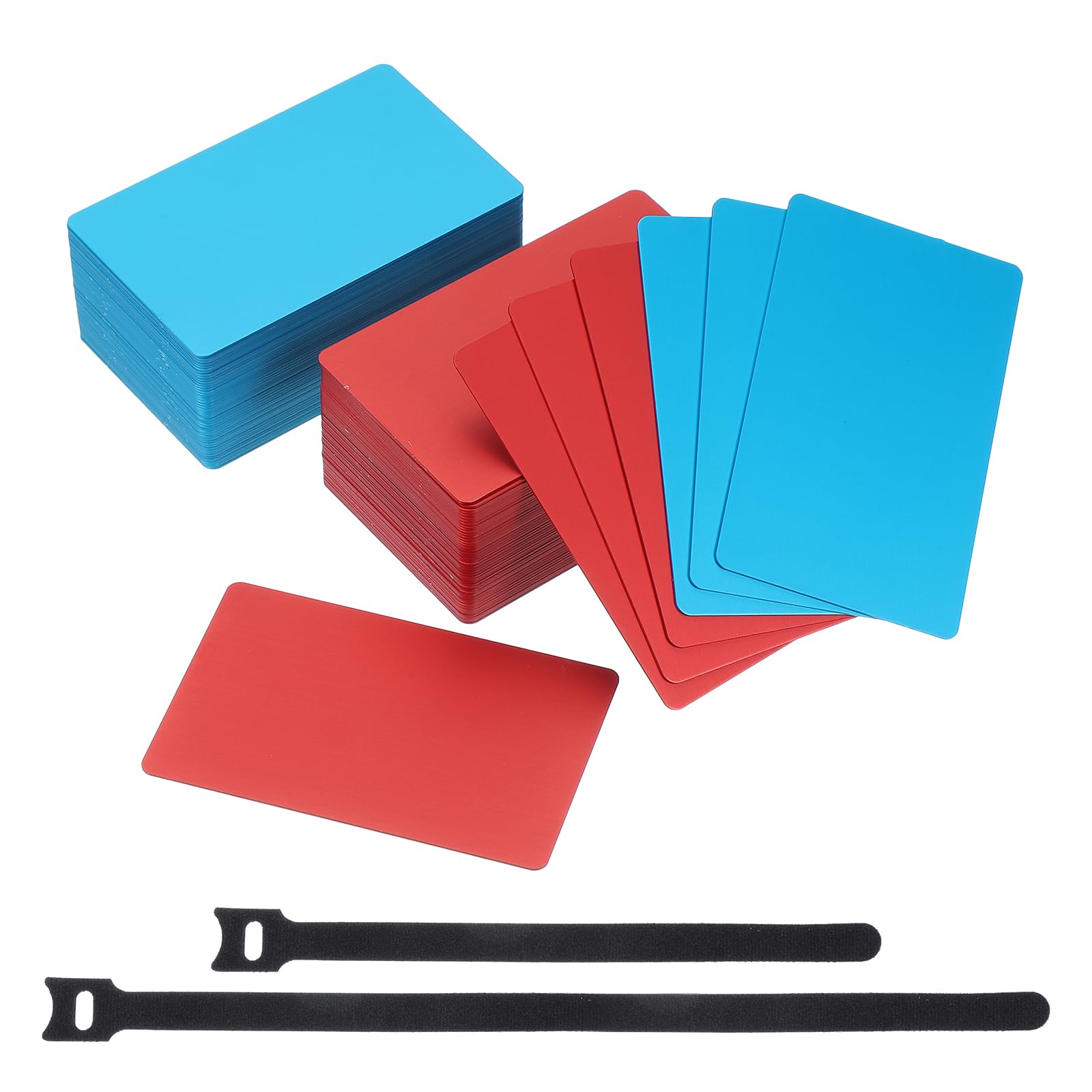 QUARKZMAN Biglietto Da Visita In Metallo 0.8mm x Pollici Formato Spesso Vuoto In Alluminio Per Incisione Biglietti Per Ufficio Carte Regalo Fai Da Te Rosso/Azzurro Pezzi.