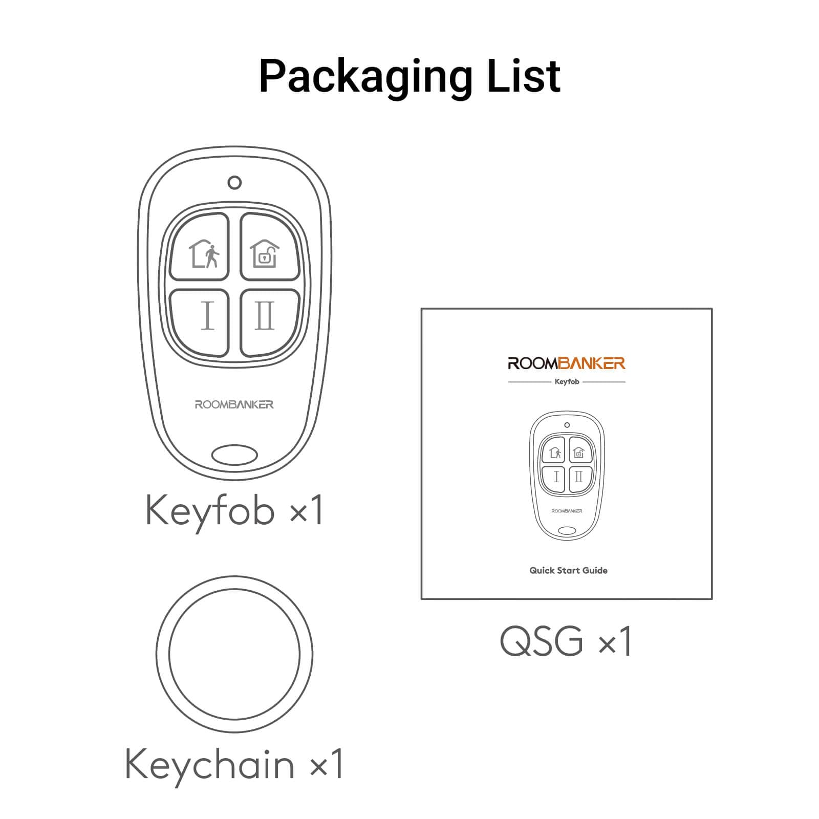 Telecomando Portachiavi KF1 - Comunicazione Bidirezionale 1900m - Per Sistemi Di Sicurezza