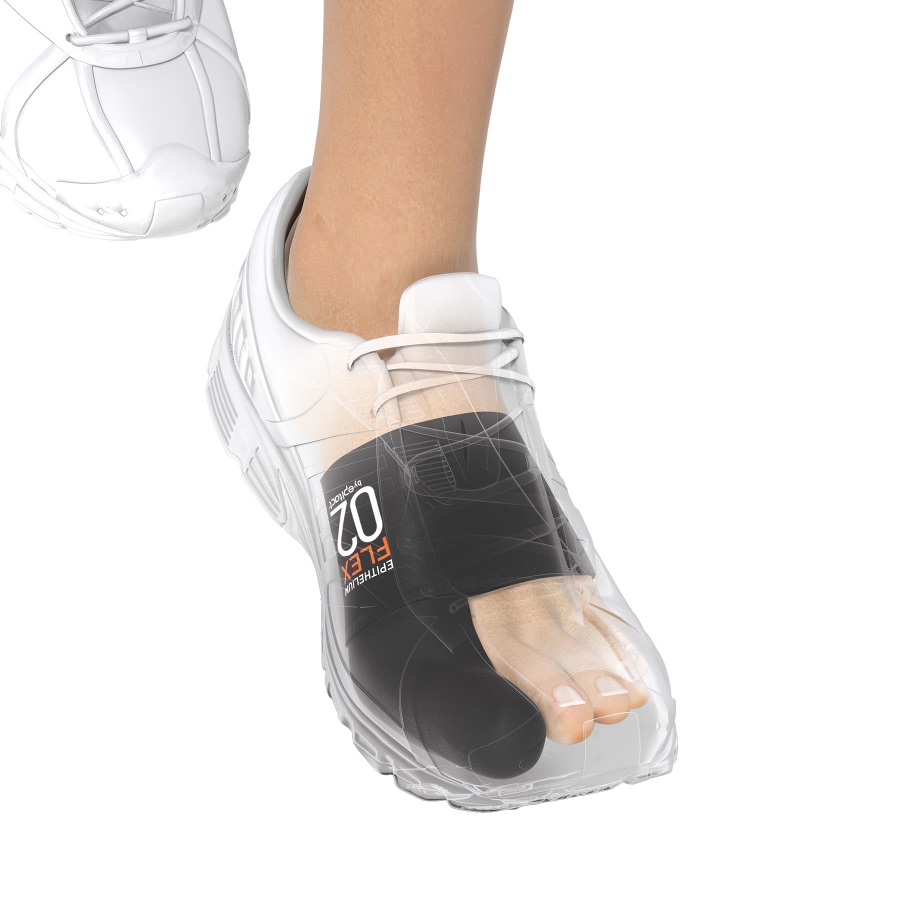 Epitact | Hallux Valgus Korrekturbandage für den Sport | Begradigt und entlastet den großen Zeh in Sportschuhen bein sport | Technische Stoffe, ultradünn und leicht | Französische Innovation (M)