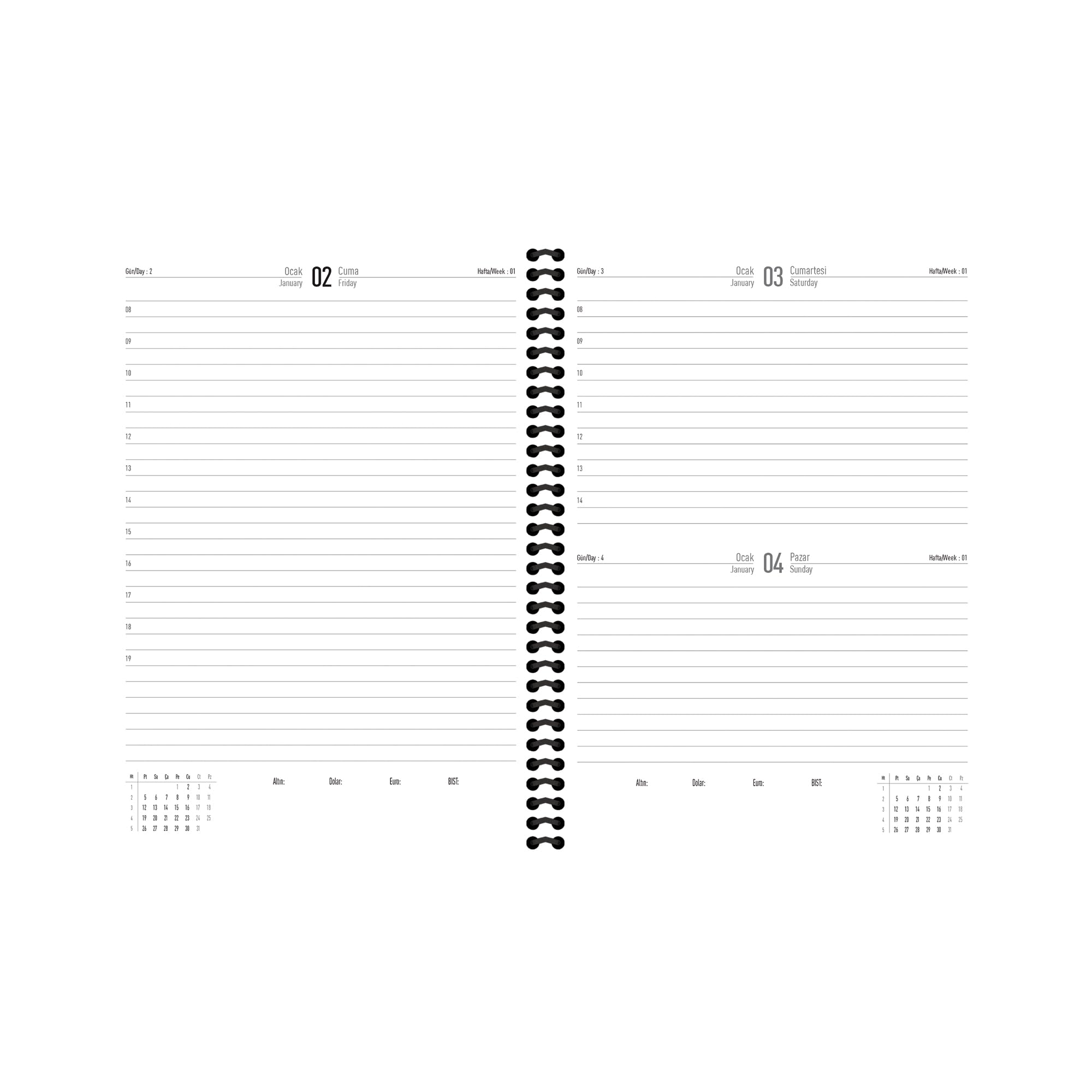Keskin Color Diario 2026 17x24 spirale – rosso