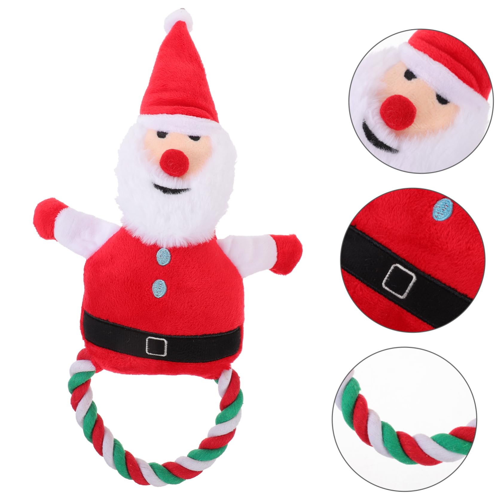 HANABASS 5stücke Pet Spielzeug Weihnachtsmann Quietschend Kauspielzeug Für Hunde Langlebiges Plüschspielzeug Kauverhaltens Bekämpfung Von Langeweile Für Und Kleine Mittelgroße Hunde