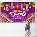 Clabby Happy Diwali Backdrop Banner Decor, Festival of Lights Party Photography Backdrop Decorations for Happy Diwali Party Indian Deepavali Lights Diyas Decor Supplies, 72.8 x 43.3 Inch