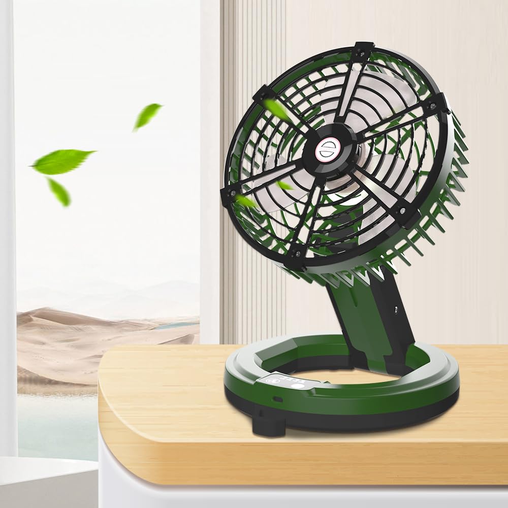 Amazon | 夏用グッズ【180°折り畳み式＆風量3段階調節】LED照明ライト 