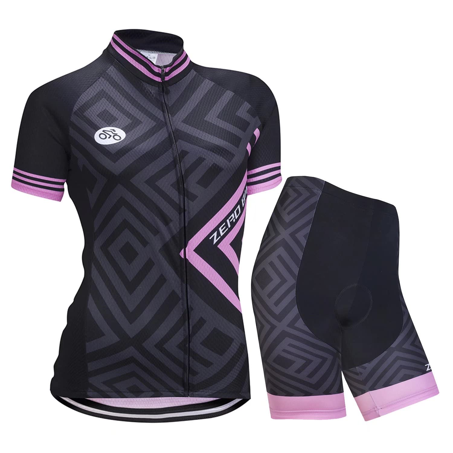 Femmes Maillot Cyclisme Respirant Séchage Rapide Jersey Manches Courtes Veste + Shorts 3D Coussin Rembourré Set