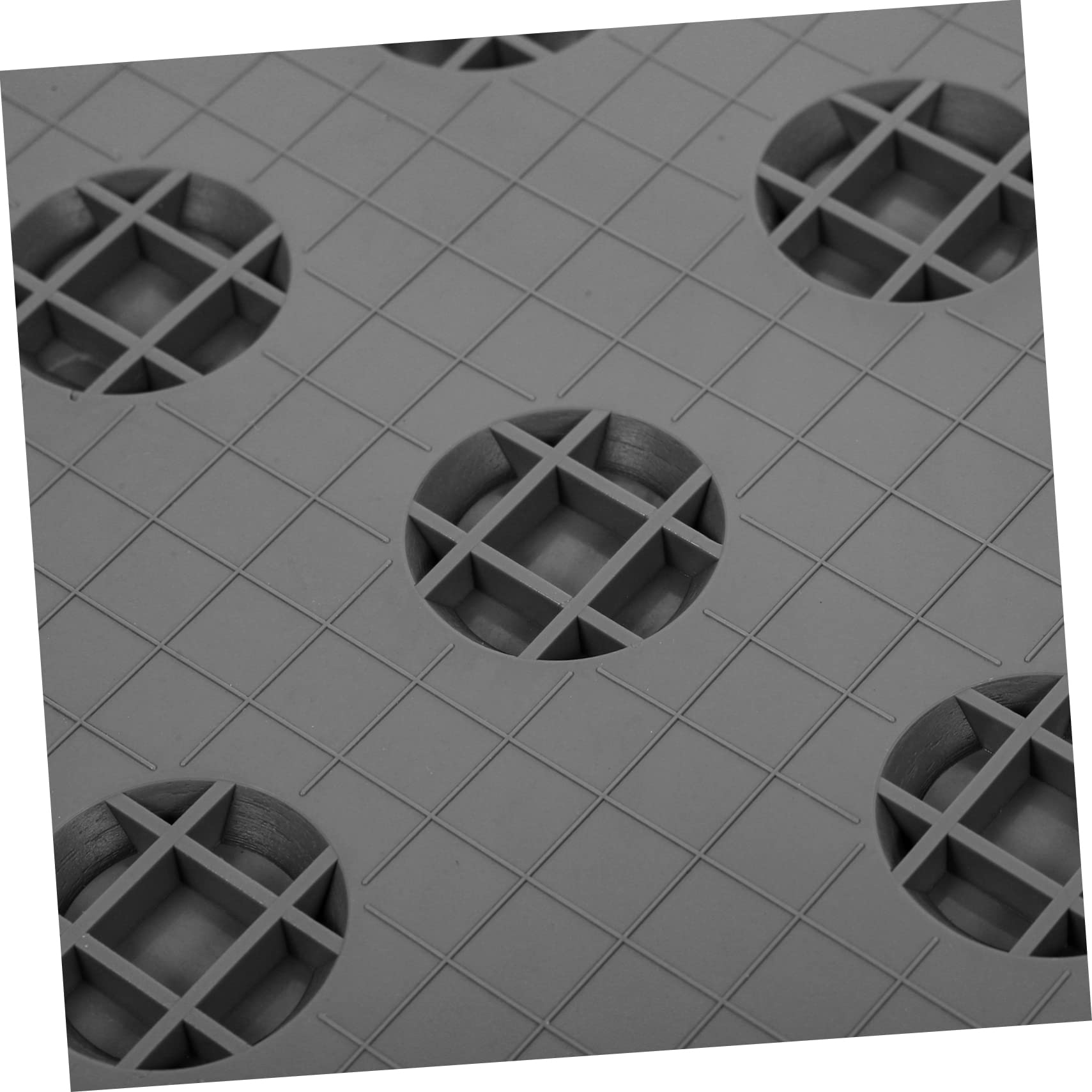 MAGICLULU Adesivi per Pavimenti Rinforzati 30x30 Cm in Pvc Grigio, Mattoni Ciechi per Marciapiedi Esterni, Pannelli Multifunzionali per Segnaletica Sensoriale Stradale, Confezione da 4