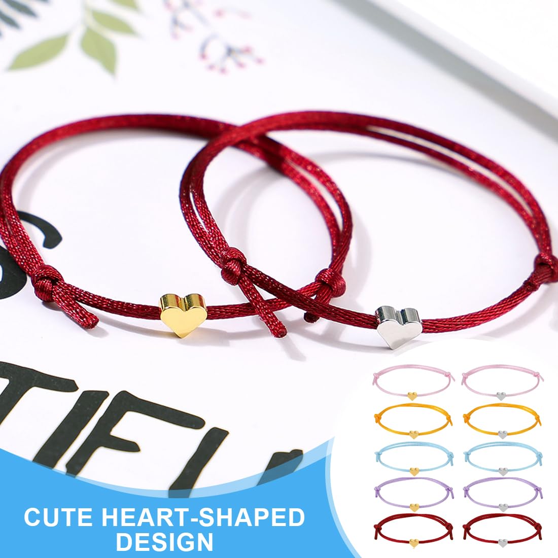 Pulseras Amistad Pulseras De Amistad Con Corazón Set De 10