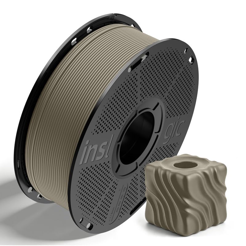 Inslogic Matte PLA Filament 1.75mm 3D Printer Filament, Fine Matte Texture & High Precision, Dimensional Accuracy +/- 0.
