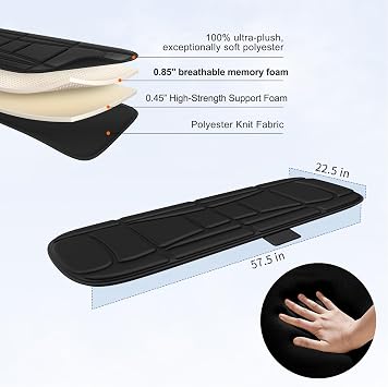 Full Body Massage Mat with Heat, Vibration Massage Mattress Pad with Lumbar Support Cushion, Foldable Massage Mat for Bed, Sofa & Floor, Relaxation & Comfort