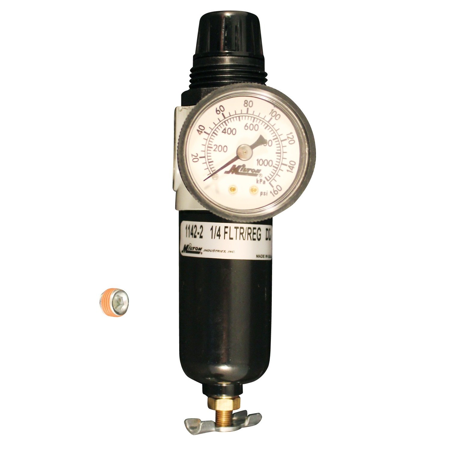 Milton 1142-1 NPT unité de traitement d'air robuste en métal robuste 1/8 pouce
