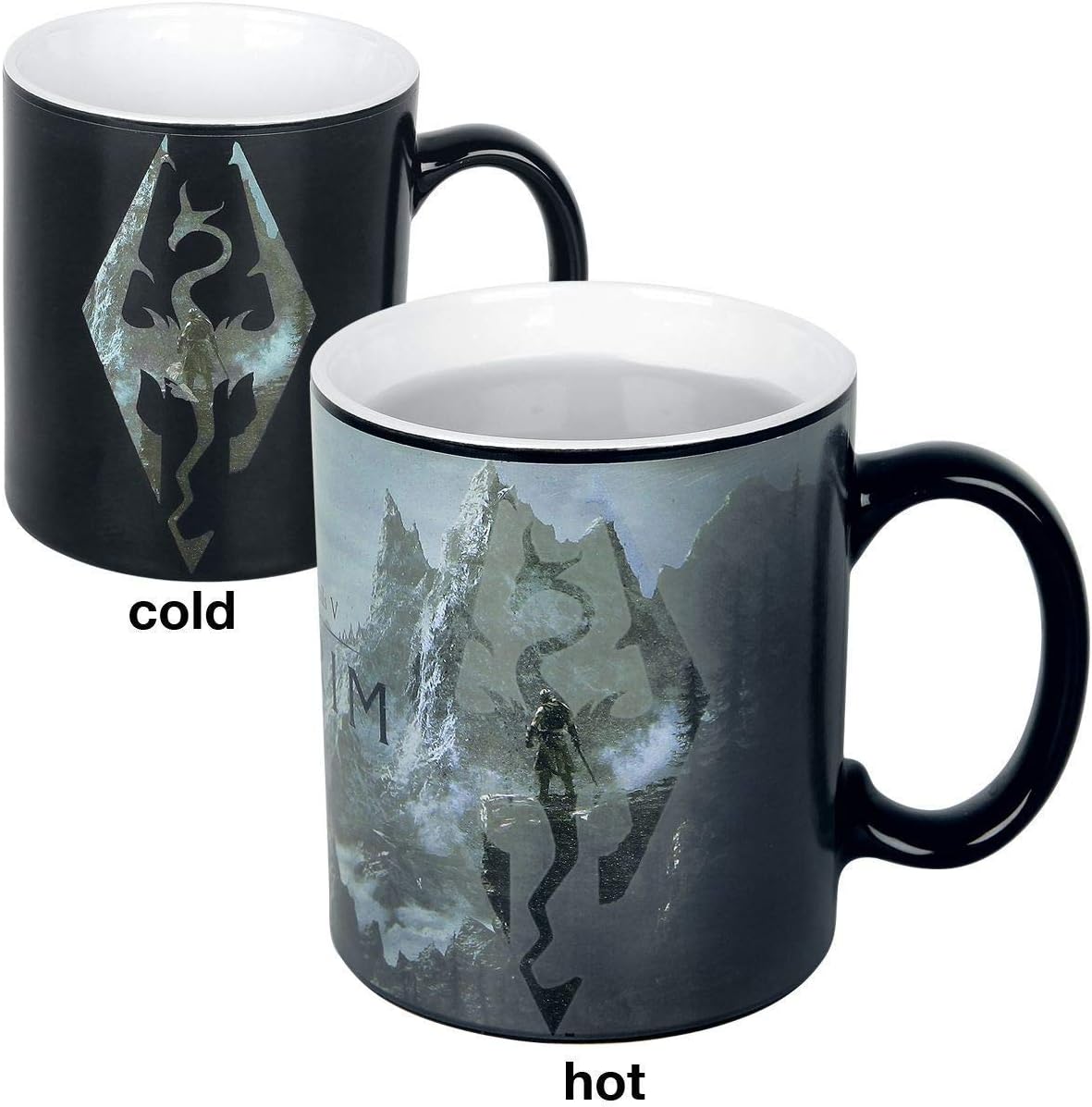 Exсluѕіvе Dіѕсоunt 70% Prісе Skyrim Heat Change Mug Dragon Symbol Elder Scrolls Calici Tazze