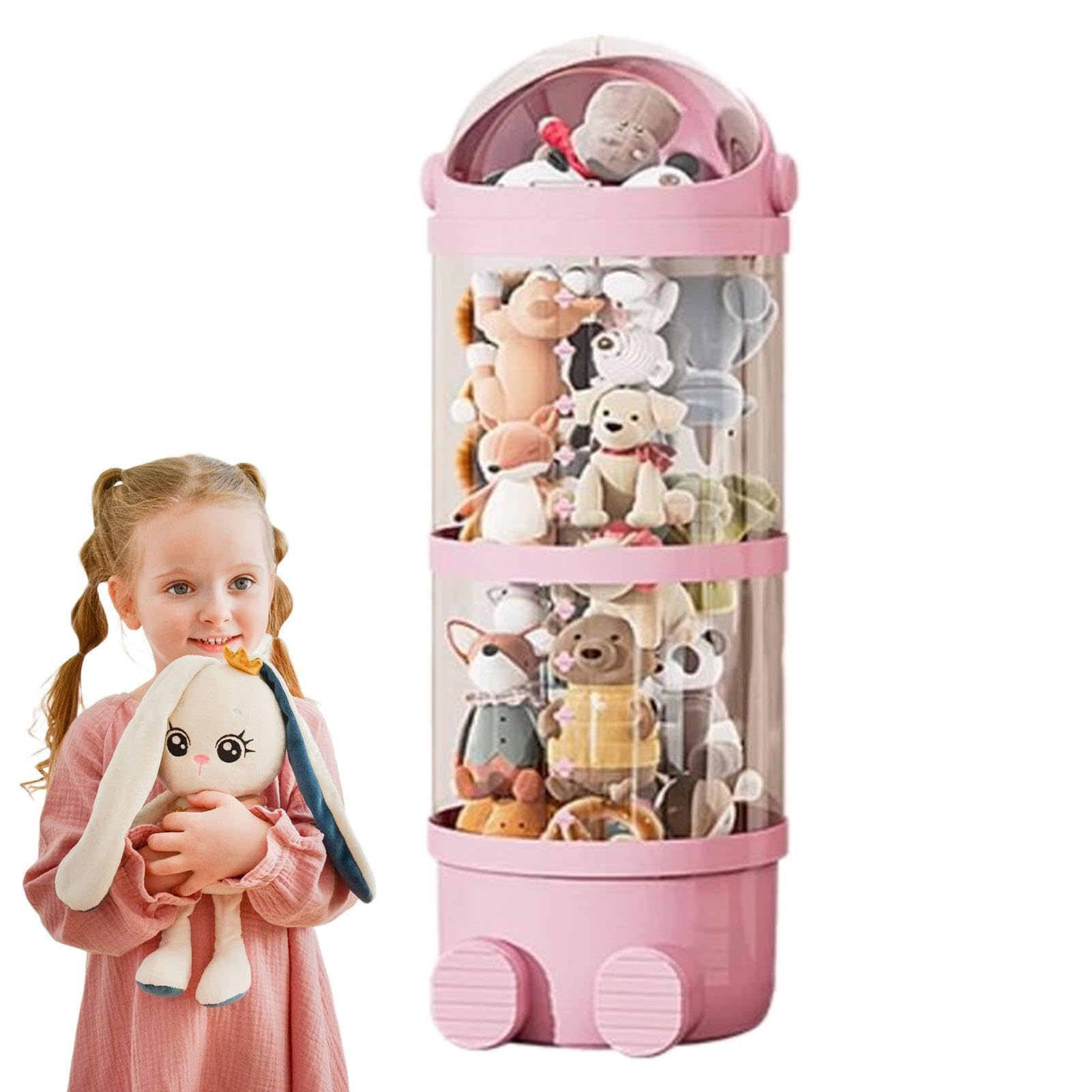 Tubo Contenitore Trasparente Per Animali Di Peluche Torre Organizer