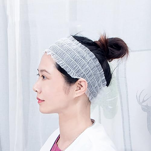 Miniatura 7 de Paquete de 50 diademas de spa no tejidas suaves y desechables, banda elástica para el cuidado de la piel, diadema elástica para la cara, para