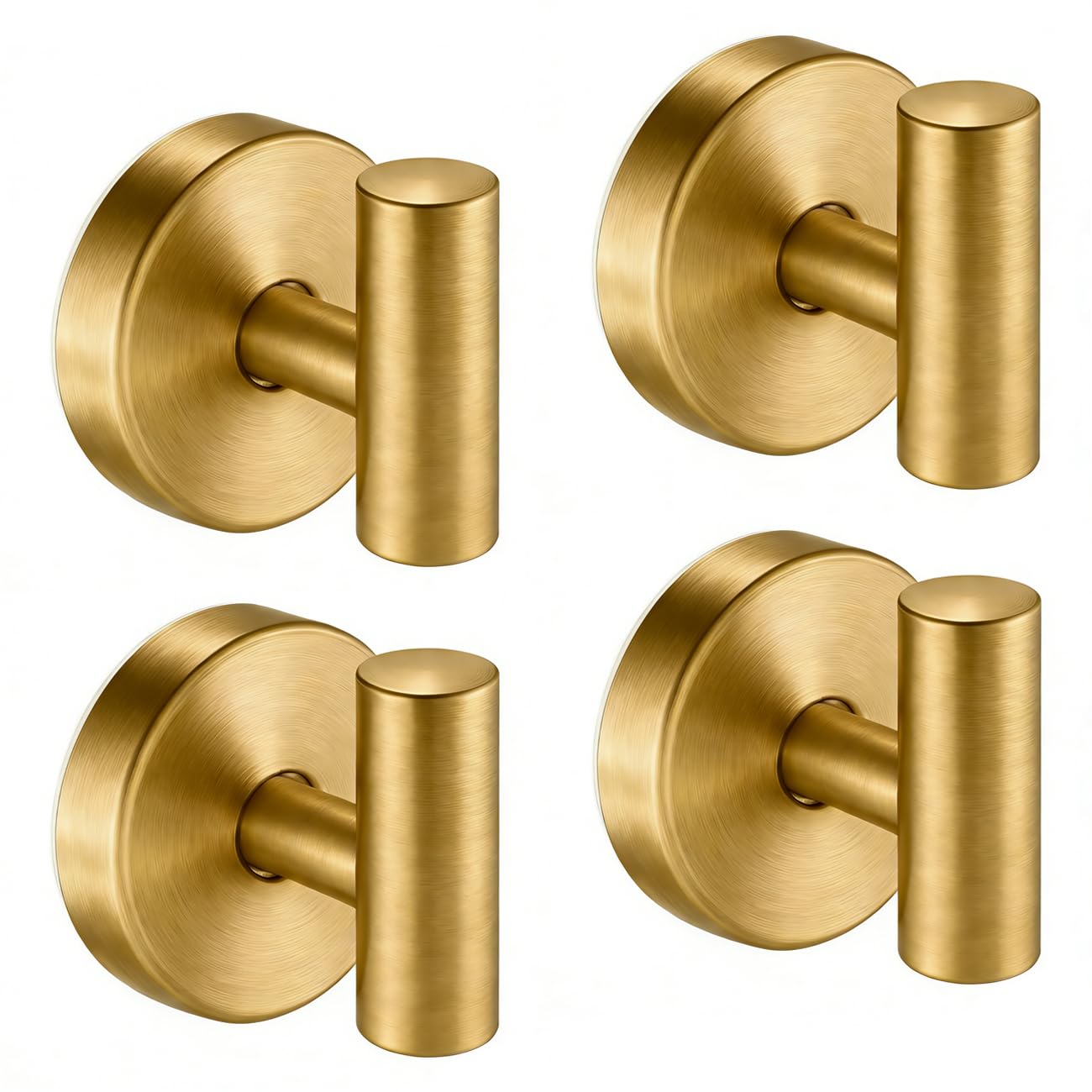 Photo 1 of disbam Waterproof No-Drilling Suction Cup Shower Hook, Brushed Gold