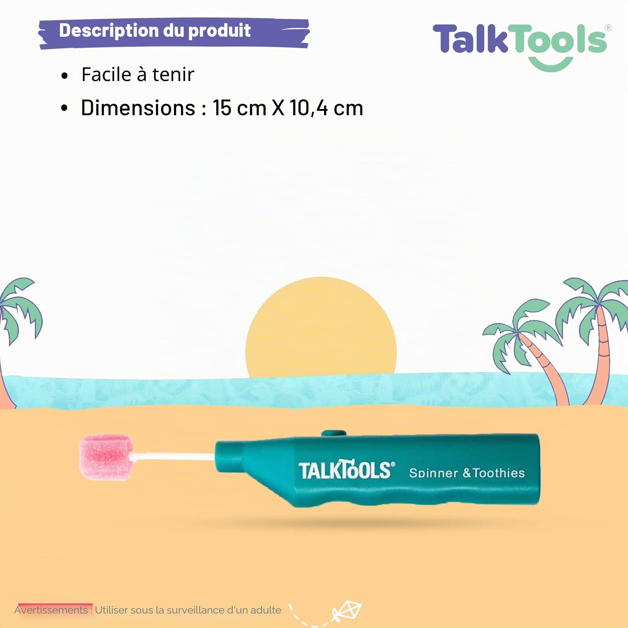 TalkTools Vibrator & Toothettes® (20 Dents incluses) – Outil d'orthophonie