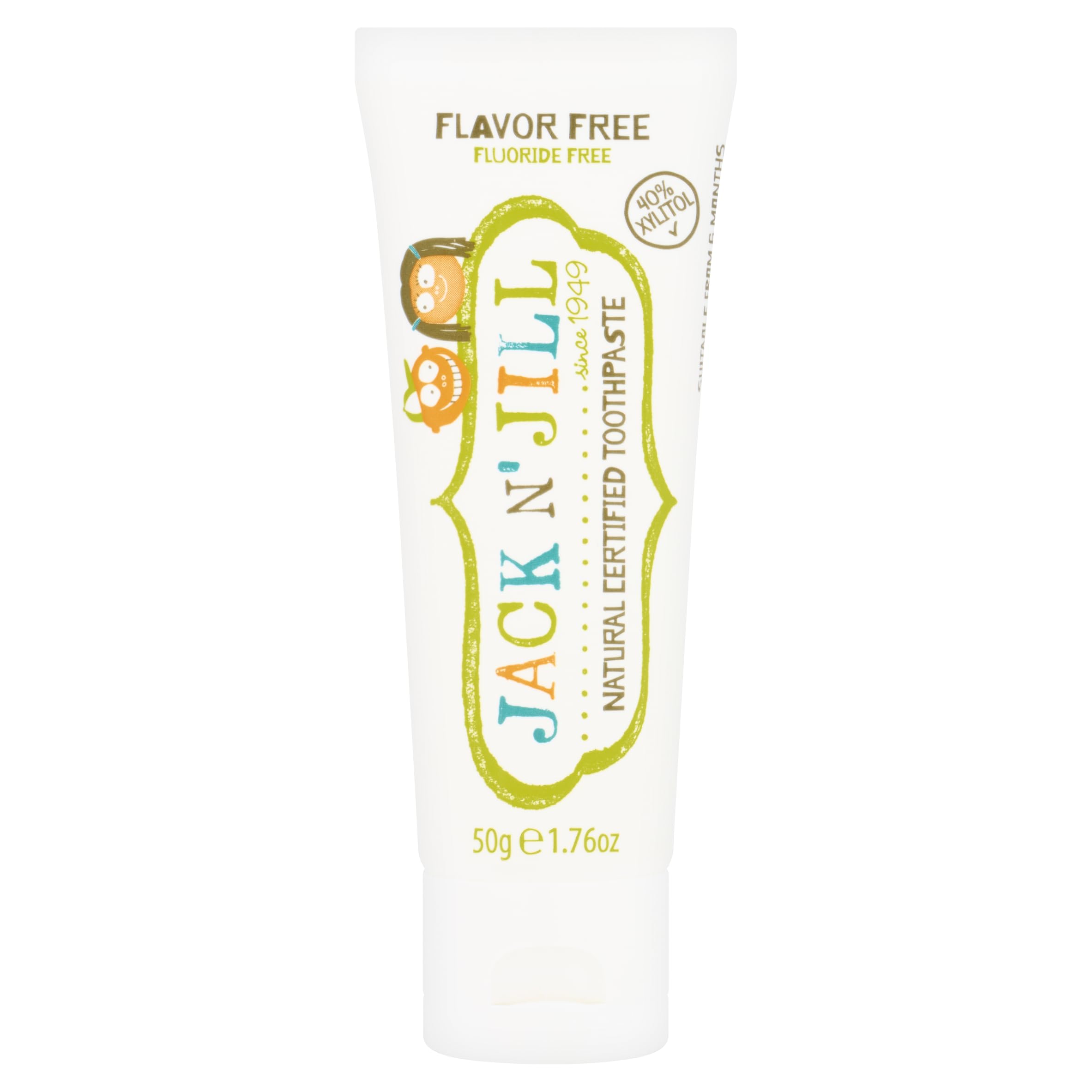 Faith In Nature Zahnpasta aromafrei, 50 g, 1er Pack – geeignet ab 6 Monaten, sicher bei Verschlucken