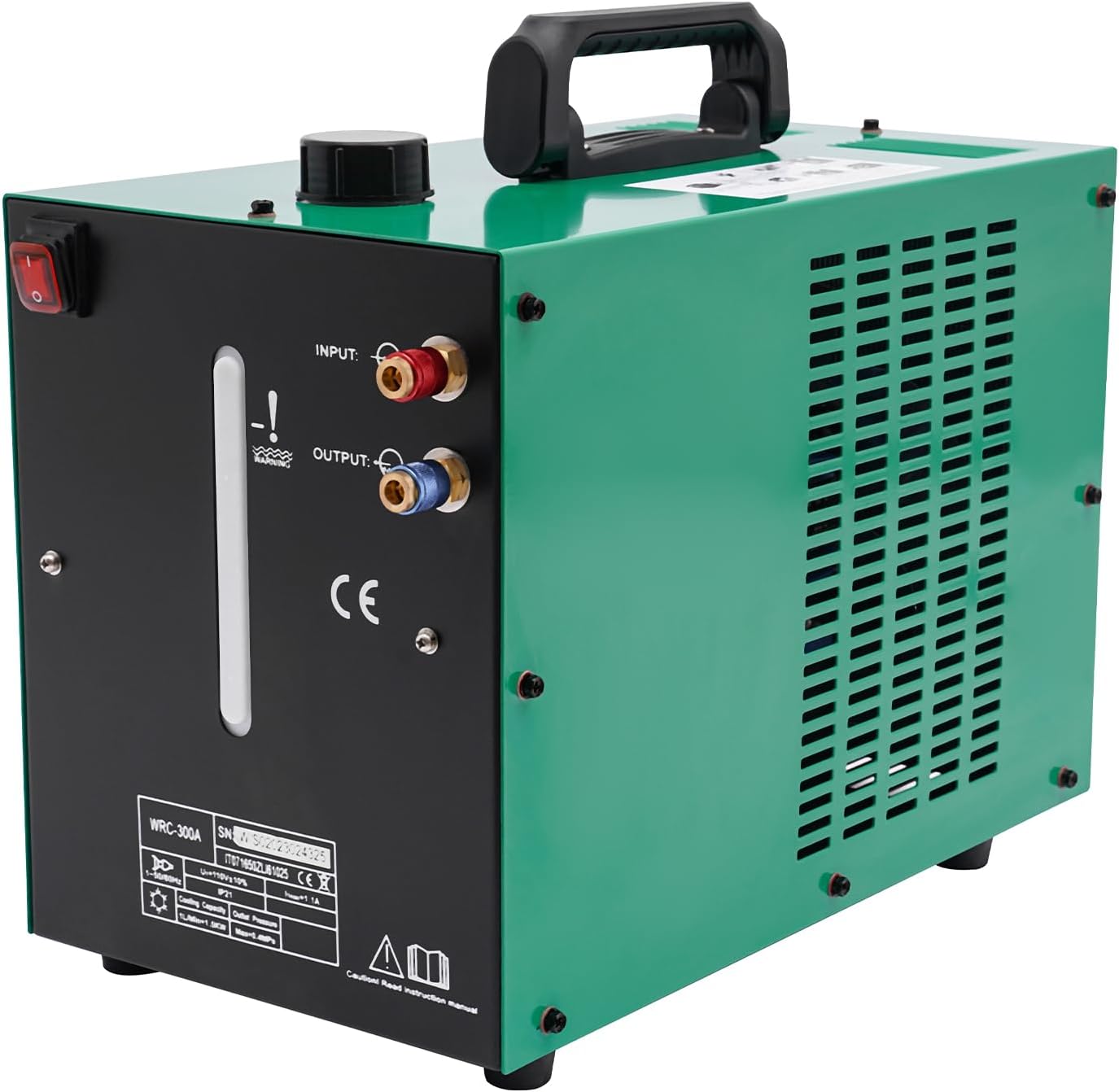 WRC-300A TIG Welder Water Cooler, 110V Tig Welder Torch Water Cooling system, 8L Water Capacity, 7-9L/min Rated Water Flow, TIG Welder Torch Water Cooling Machine System for Heat Dissipation