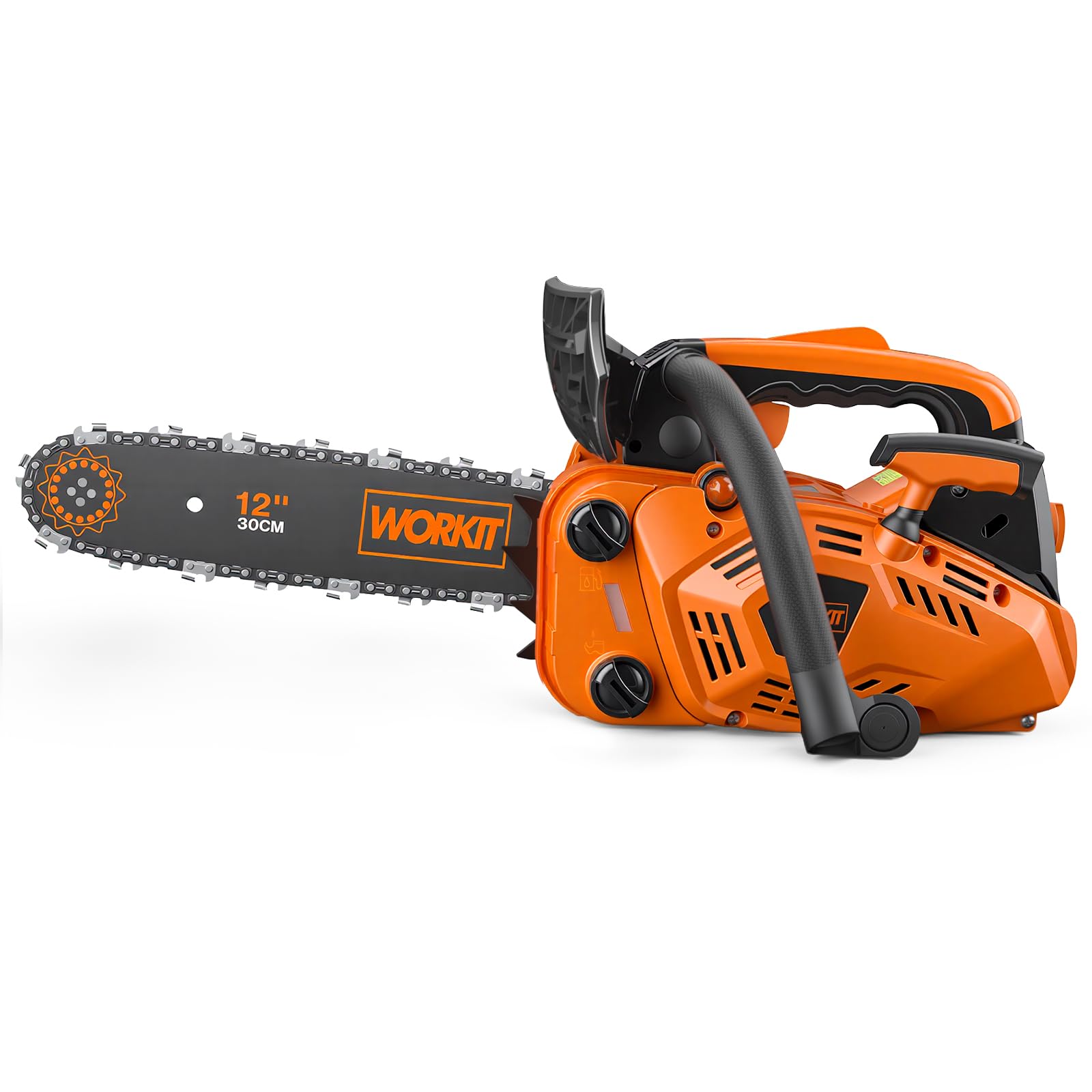 WORKIT 25.4CC Gas Powered Chainsaw, 12-Inch Top